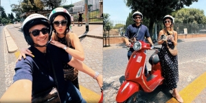 10 Foto Bunga Citra Lestari dan Tiko Aryawardhana Honeymoon di Roma, Romantis Keliling Kota Naik Vespa