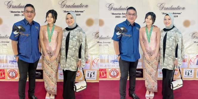 10 Foto Pasha Ungu dan Okie Agustina Kompak Hadiri Wisuda Nasha Anaya, Penuhi Mimpi Anak Untuk Foto Bertiga