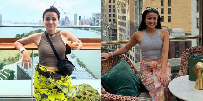 9 Potret Nirina Zubir di New York, Tampil Kece dalam Balutan Tanktop dan Rok Lilit