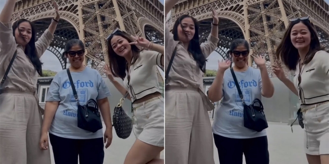 Gracia Indri dan Gisela Cindy Liburan bareng di Paris, Fashion Style Sang Ibu Jadi Perbincangan