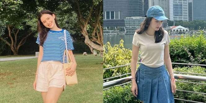 10 Tips OOTD ala Sarah Menzel, Cuma Modal Kaos tapi Tetap Memesona!