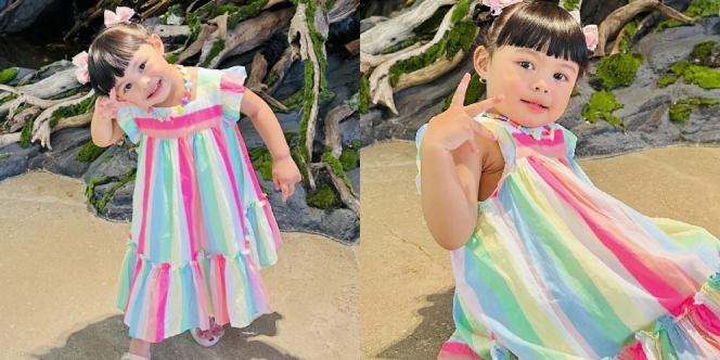 10 Foto Ameena dengan Outfit Colorful, Gemes Mirip Es Krim Padle Pop!