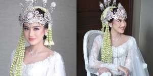 10 Foto Detail Make up dan Busana Akad Nikah Salshabilla Adriani, Anggun Banget!