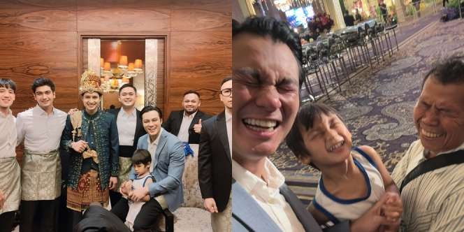 7 Foto Baim Wong dan Dua Putranya Hadir di Pernikahan Chand Kelvin, Baju Kiano Curi Perhatian