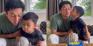 8 Foto Andrew Andika Rayakan Ultah ke-37, Tiup Lilin Bareng Anak