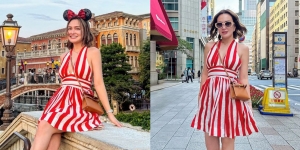 Foto OOTD Shandy Aulia saat Jalan-Jalan di Tokyo Curi Perhatian, Netizen: Cocok buat Agustusan