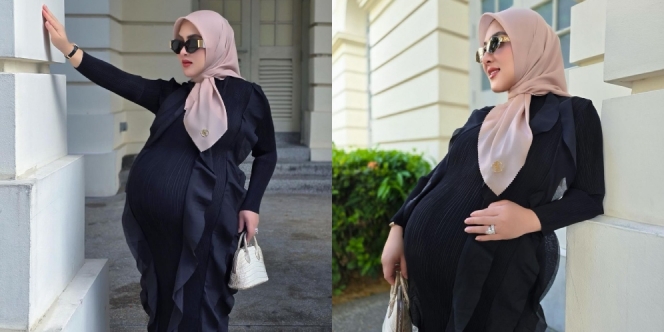 Deretan Foto Syahrini Pamer Baby Bump Super Buncit di Usia Kehamilan 38 Minggu