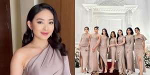 Potret Kecantikan Natasha Wilona saat Jadi Bridesmaid di Pernikahan Susan Sameh, Bikin Salfok!