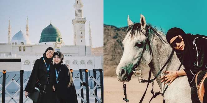 Kumpulan Foto Awkarin Saat di Madinah, Momen Naik Kuda di Padang Pasir Banyak Tuai Komentar Netizen