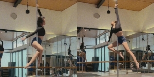 7 Foto Azizah Salsha Latihan Pole Dance, Lentur Banget dan Postur Tubuhnya Bikin Iri!