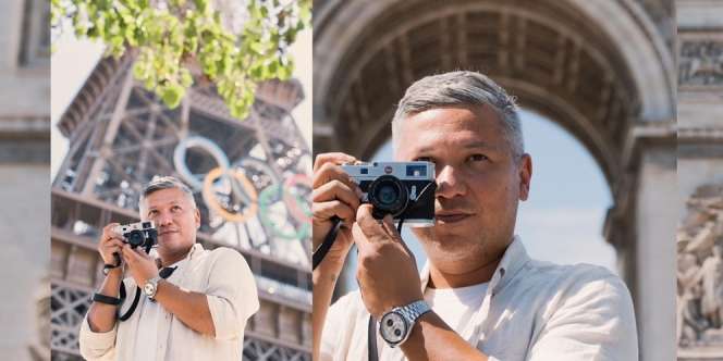 7 Foto Gading Marten Menghadiri Olimpiade Paris 2024, Jadi Fotografer Dadakan di Menara Eiffel