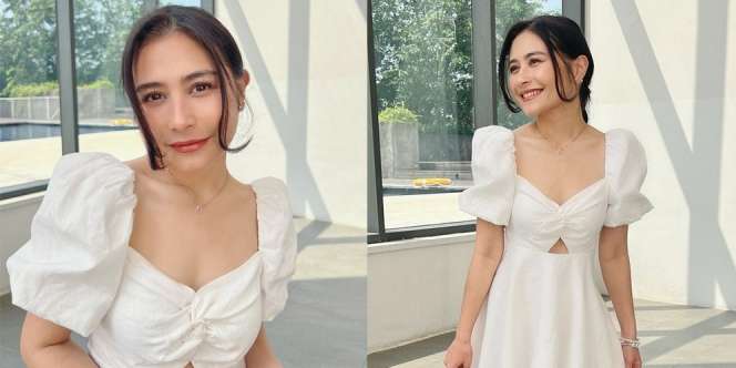 Prilly Latuconsina Pamer OOTD Pakai Dress Putih, Ramai Diprotes Netizen karena Tubuhnya Tak Proporsional