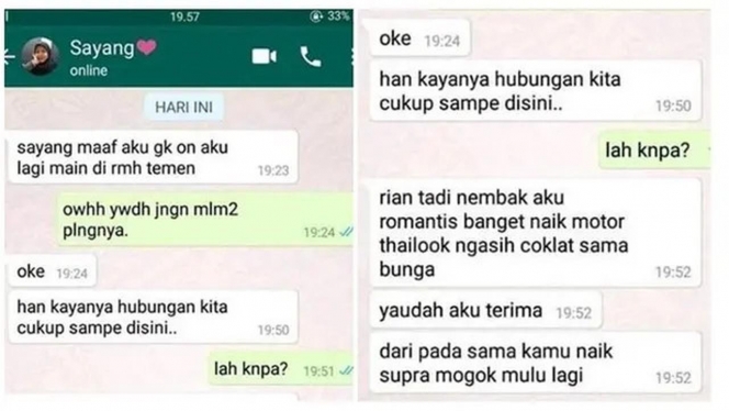 6 Alasan Putus yang Bikin Ngakak, Karena Muka Kayak Maling Aja Ada!