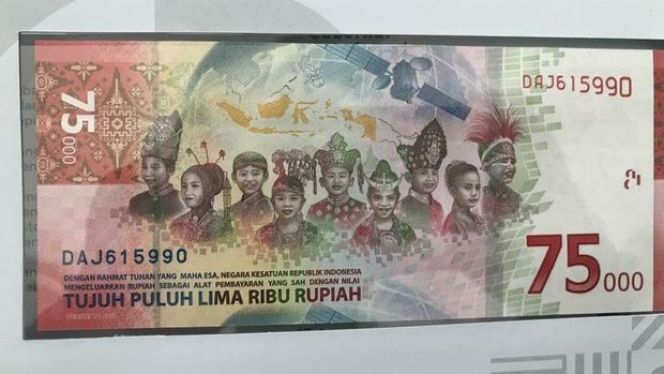 Ramai Diperbincangkan di Sosmed, Ini Penampakan Uang Baru Rp 75.000 Spesial Kemerdekaan Indonesia