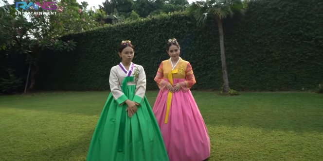 Potret Nagita Slavina dan Rossa Kenakan Baju Hanbok Khas Korea, Gemesin Banget