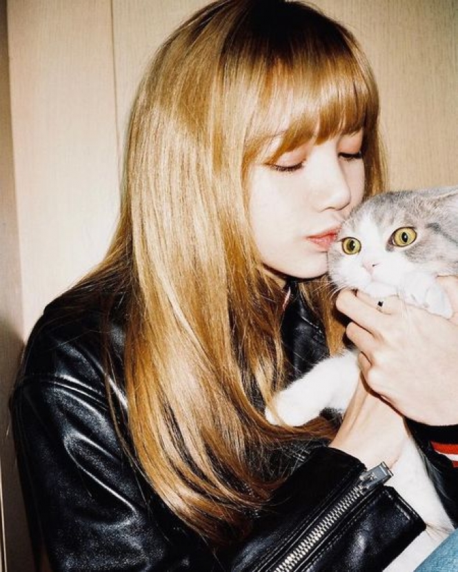 Sama-Sama Gemesin, Ini Potret Manis Lisa BLACKPINK Bersama Kucing Kesayangannya