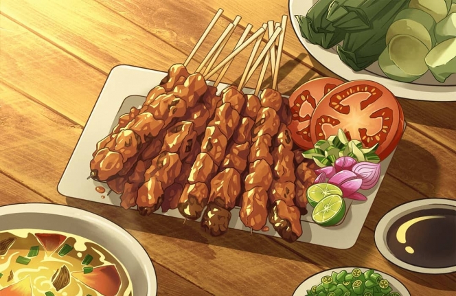 10 Gambar Makanan Indonesia Versi Anime Ini Kelihatan Enak dan Bikin Ngiler!