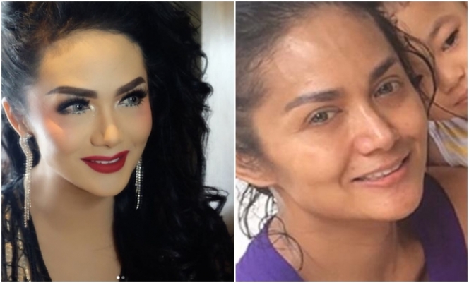 10 Potret Wajah Asli Artis Indonesia Saat Gak Pakai Makeup, Bikin Pangling!