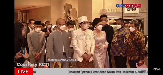 17 Momen Akad Atta Halilintar dan Aurel Hermansyah, Dihadiri Presiden Jokowi dan Menhan Prabowo