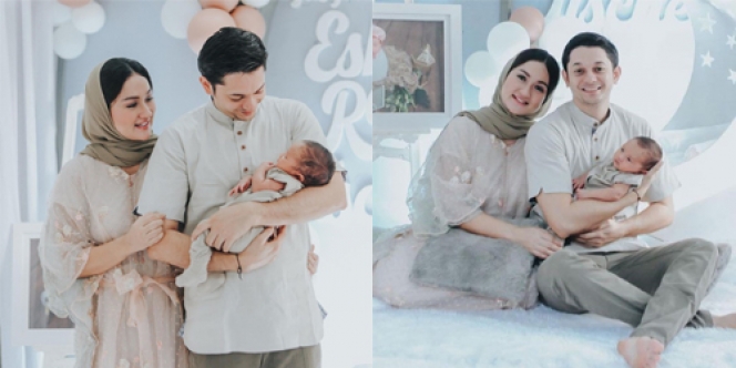 Potret Tengku Putri dan Andrew Andika Syukuran Akikah Anak Pertama, Hangat Bertema Serba Biru