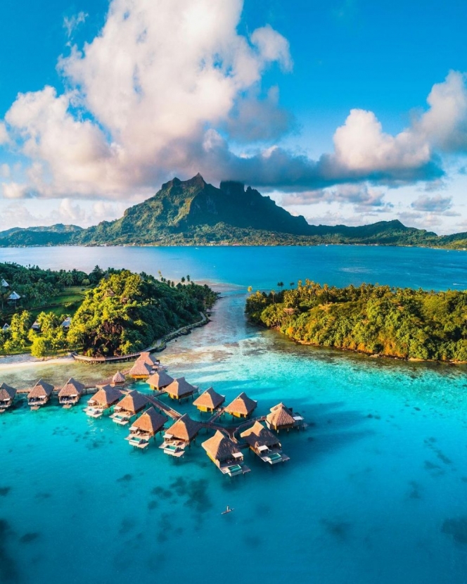 10 Potret Cantik Bora Bora, Pulau Eksotis yang Jadi Tempat Bulan Madu Syahrini dan Reino Barack