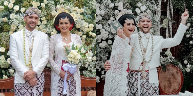 10 Potret Pernikahan Indah Indriana, Bernuansa Serba Putih yang Kental dengan Adat Jawa