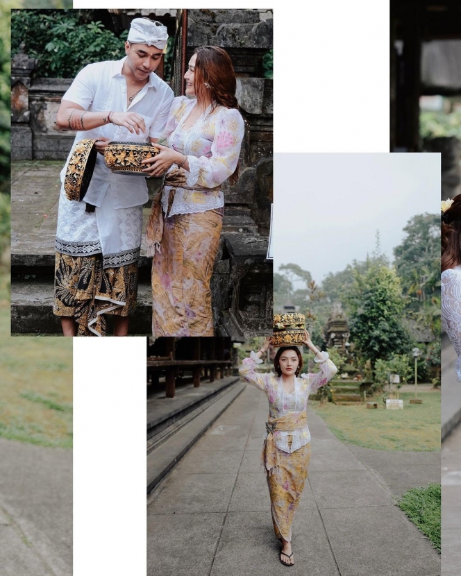 10 Potret Siti Badriah Pakai Baju Adat Bali, Pancarkan Pesona Natural di Pura hingga Belanja Kebaya