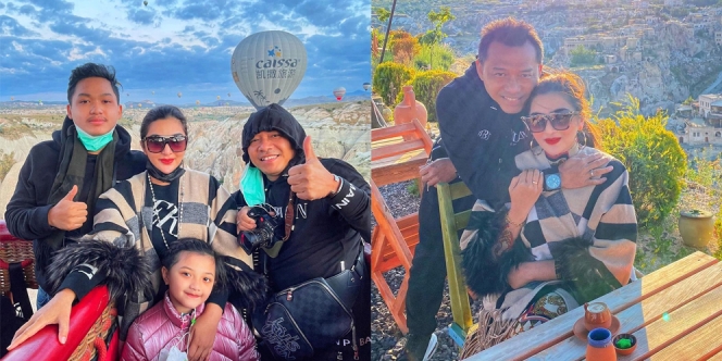 7 Potret Keluarga Ashanty dan Anang Hermansyah Naik Balon Udara di Turki, Keren Banget!