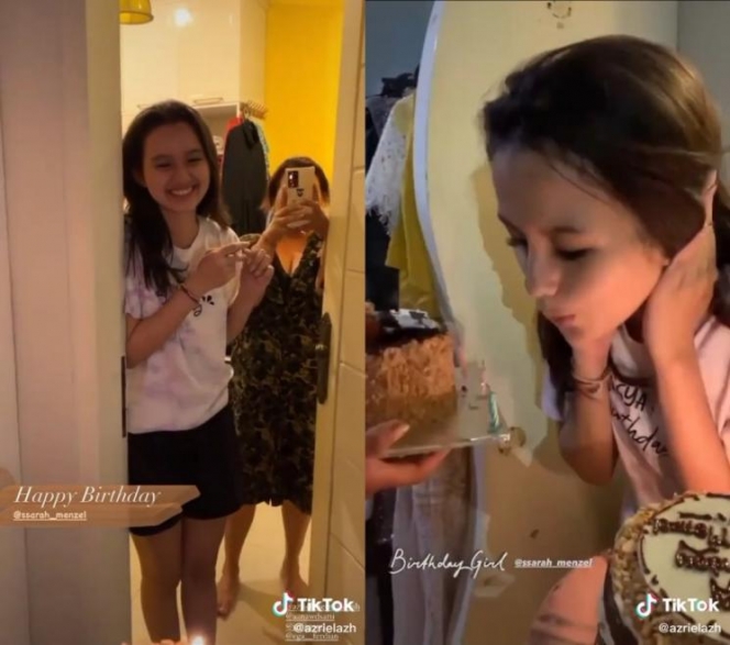 5 Potret Surprise Ulang Tahun Sarah Menzel Oleh Azriel, Bare Face Tetep Cantik