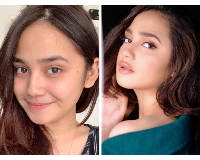 7 Potret Artis Sebelum dan Sesudah Pakai Makeup, Duh Pangling Banget!