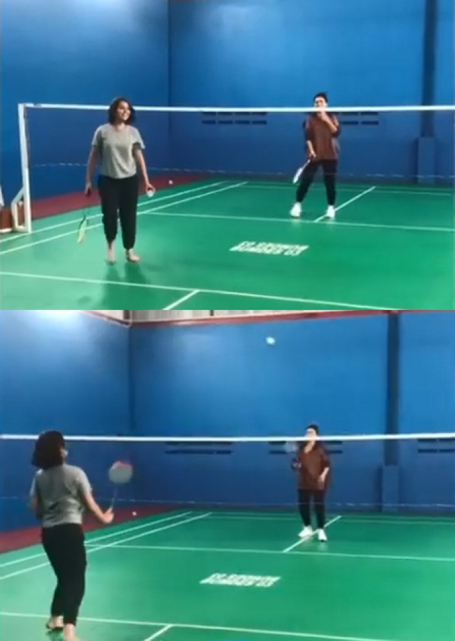 10 Keseruan Pemain Ikatan Cinta Main Badminton, Amanda Manopo Tetap Lincah Meski Nyeker
