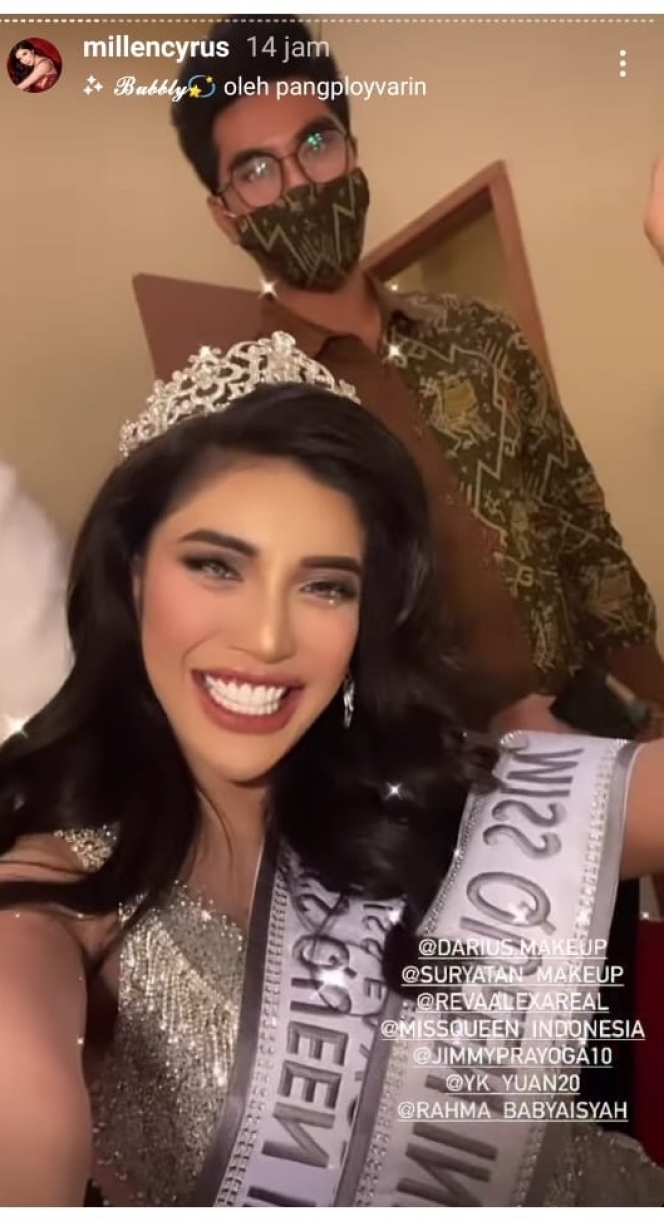Ini Potret Millen Cyrus Pakai Mahkota yang Menangkan Miss Queen 2021