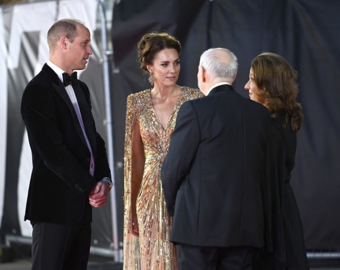 Hadiri Gala Premier NO TIME TO DIE, Kate Middleton dan Pangeran William Dipuji James Bond