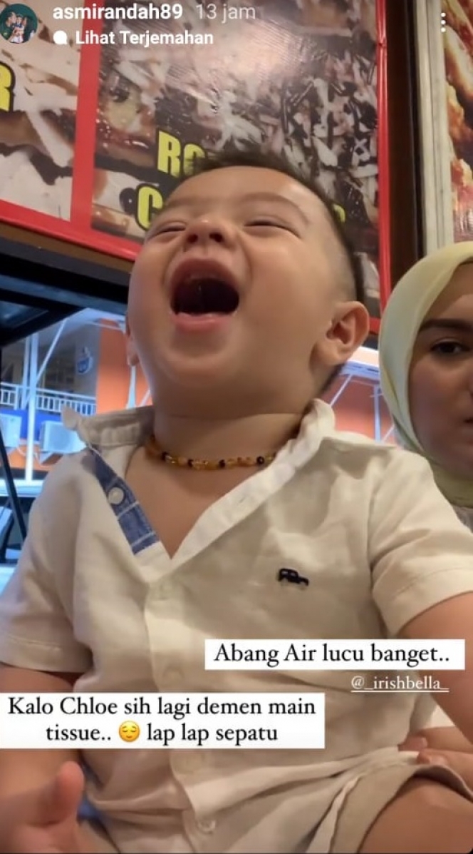 Ini Momen Baby Air dan Baby Chloe Bertemu, Wajah Bulenya Bikin Netizen Gemes!