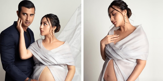 Baby Bump Makin Besar, Maternity Shoot Terbaru Margin Wieheerm Tampak Anggun dan Elegan