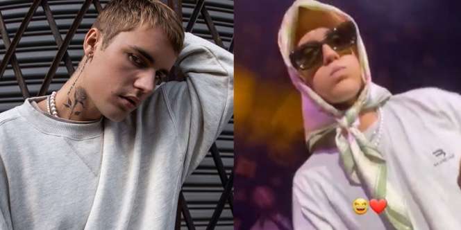 5 Potret Justin Bieber Pakai Hijab Pas Manggung, Bikin Fans Pada Geleng ...