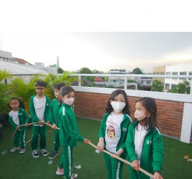 7 Potret Perayaan Ulang Tahun London dan Alric Anak Wulan Guritno, Heboh Bertemakan Squid Game