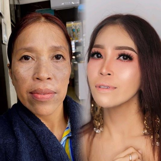 9 Potret Viral Before-After Nenek-nenek Dirias MUA Jadi Puluhan Tahun Lebih Muda, Definisi The Power of Makeup