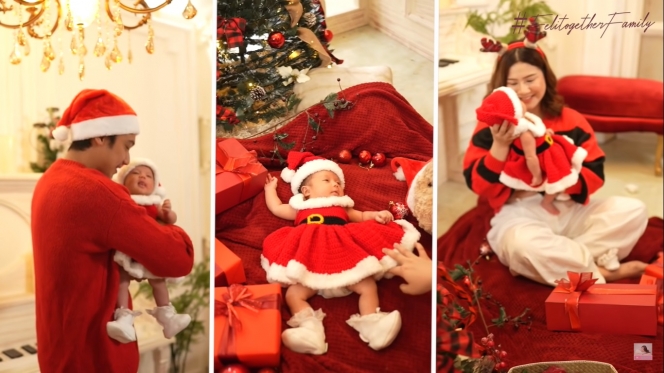 7 Gaya Pemotretan Keluarga Felicya Angelista dan Caesar Hito Untuk Sambut Natal, Baby Bible Lucu Banget