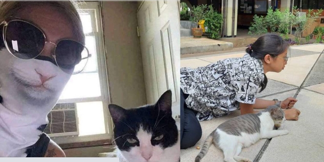 9 Potret Tingkah Lucu Kucing Bareng Majikannya, Bestie Banget!