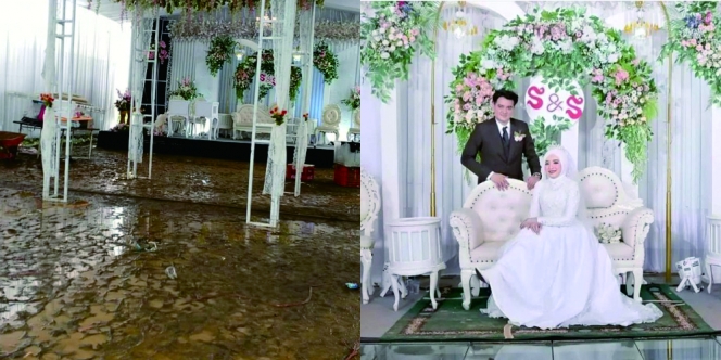 7 Potret Pernikahan Mantan Suami Mawar dengan Baby Sitter, Kue Pengantin Miring Sampai Diguyur Hujan