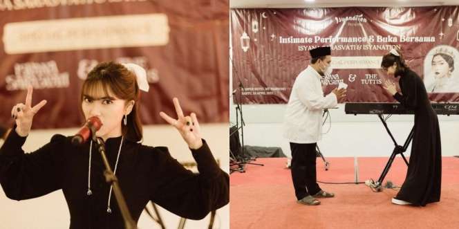 10 Potret Performance dan Buber Isyana Bareng Fans, Asyik Nyanyi dan Foto Bareng