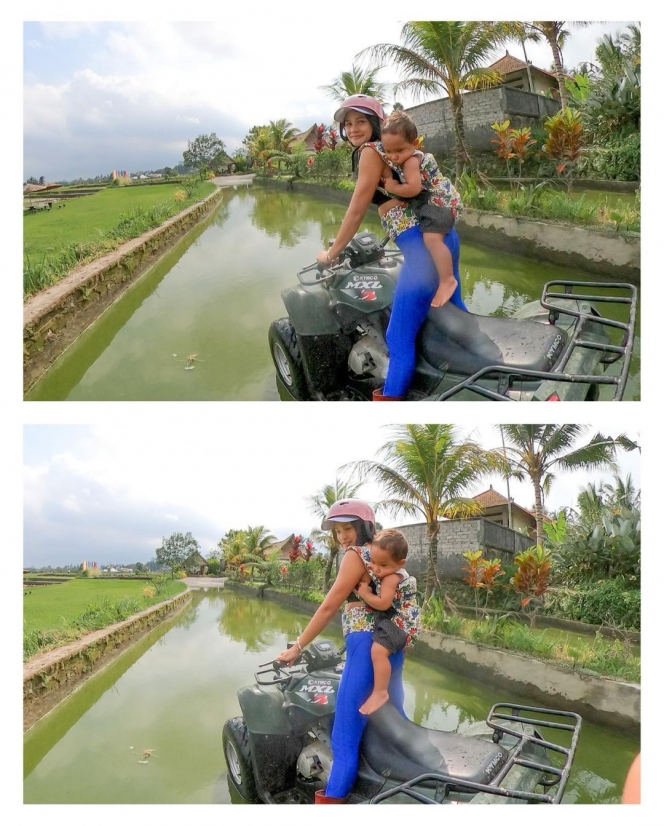 Super Mom, Ini Momen Andien Aisyah Main ATV Sambil Gendong Anak Bungsunya di Bali