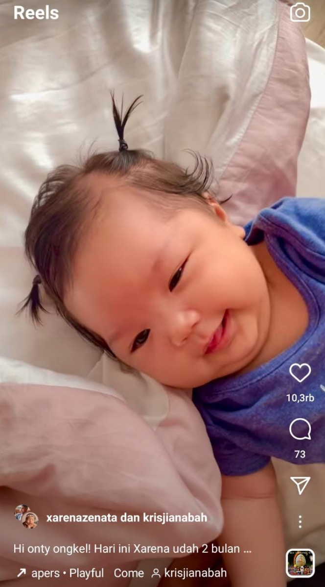 Rambut Sudah Bisa Dikuncir 2, Ini Potret Gemesin Baby Xarena Anak Siti Badriah yang Makin Chubby!