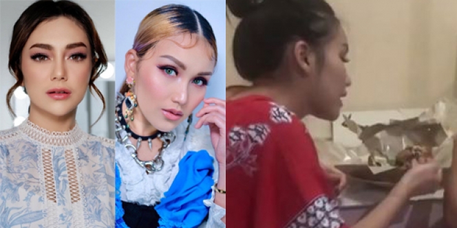 Mulai dari Celine Evangelista hingga Ayu Ting Ting, Ini Gaya Lahap Artis Nikmat Bersantap dengan Nasi Bungkus Sederhana