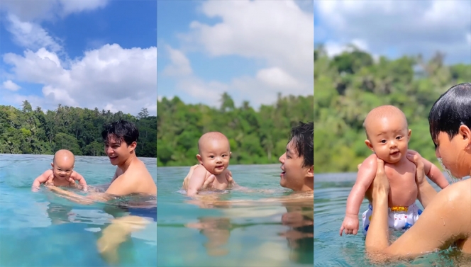 10 Potret Bayi Artis Saat Berenang Sendiri, Ada yang Sudah Berani Nyemplung ke Laut!