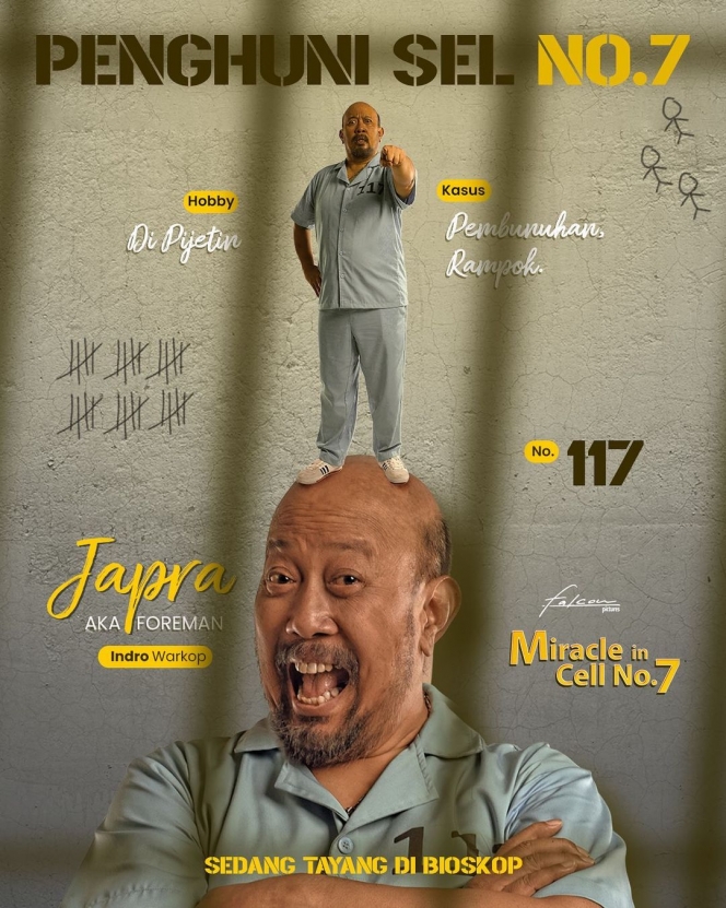 Tampak Muda Kembali, Ini 10 Potret Indro Warkop Saat Pakai Baju Tahanan di Film Miracle In Cell No.7
