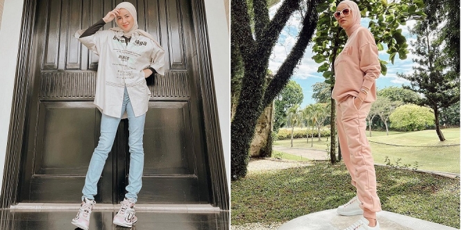 10 Potret Olla Ramlan dengan Gaya Fashion Boyish, Tampil Tomboi dan Keren Saat Kenakan Hijab