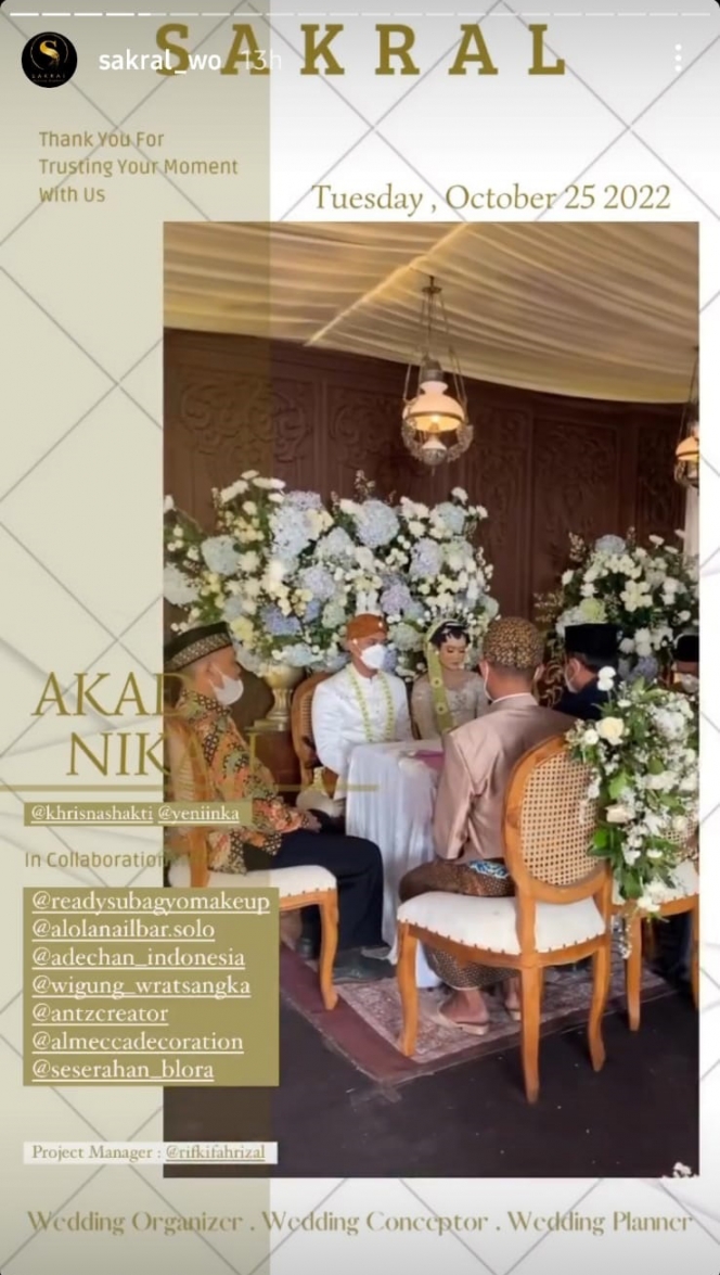 Potret Pernikahan Yeni Inka dan Briptu Khrisna Shakti, Digelar di Kampung Halaman dan Kental dengan Adat Jawa