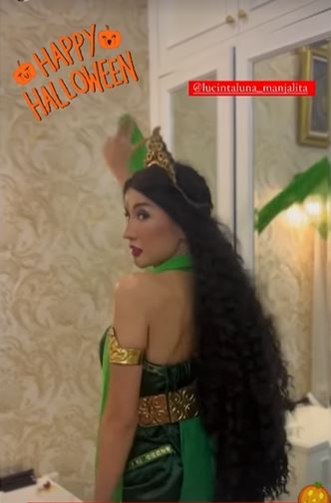10 Potret Lucinta Luna Jadi Titisan Badarawuhi di Pesta Halloween, Totalitas Banget!